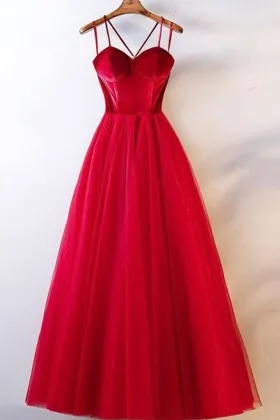 lipstick velvet tulle sweetheart corset prom dress
