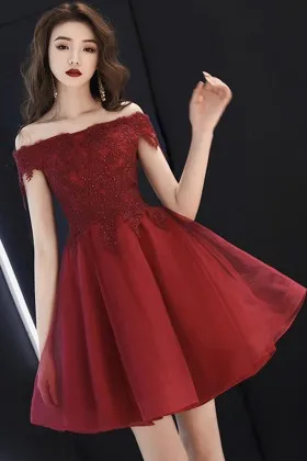 eye catching beaded lace organza short party gown
