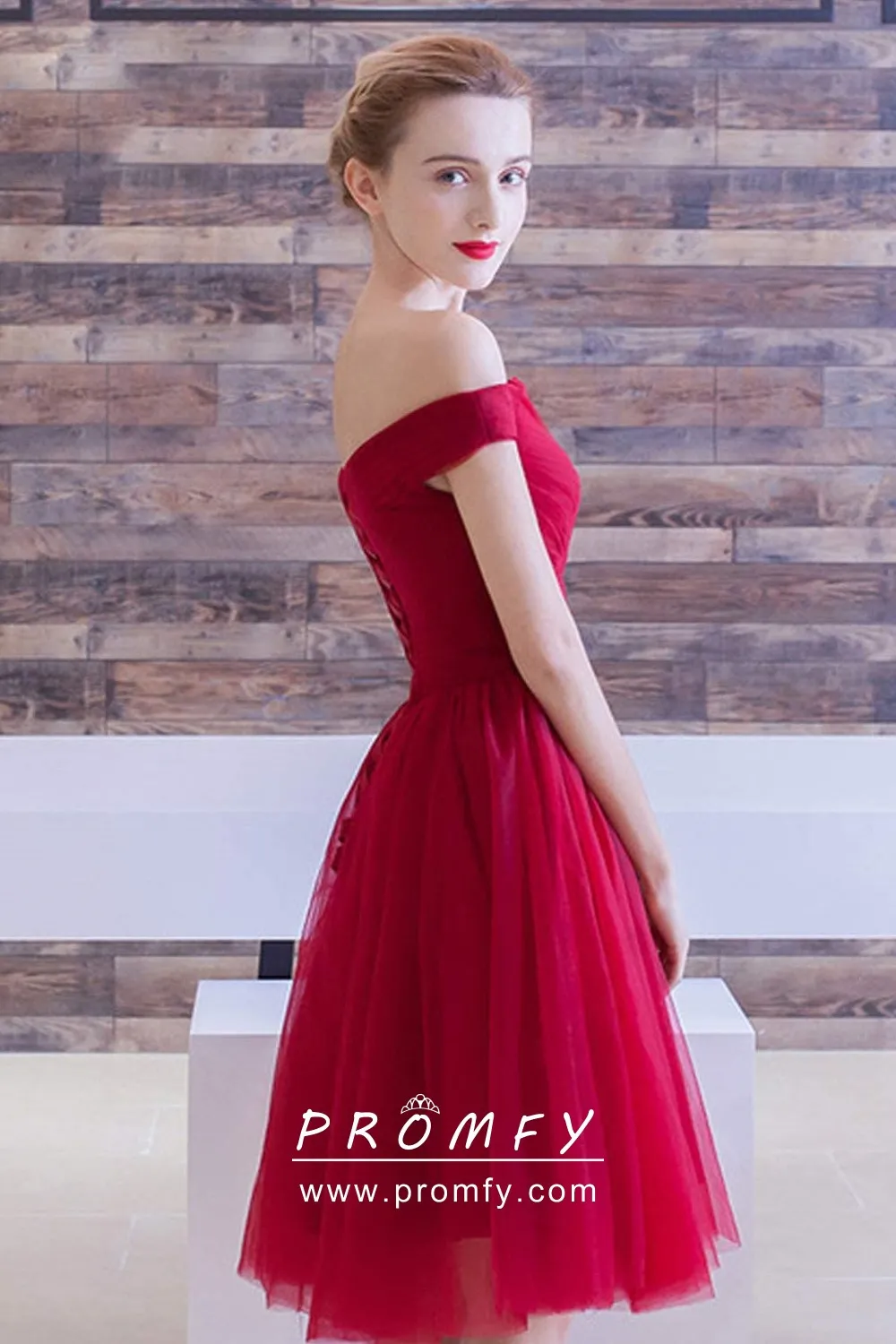 red bridesmaid short