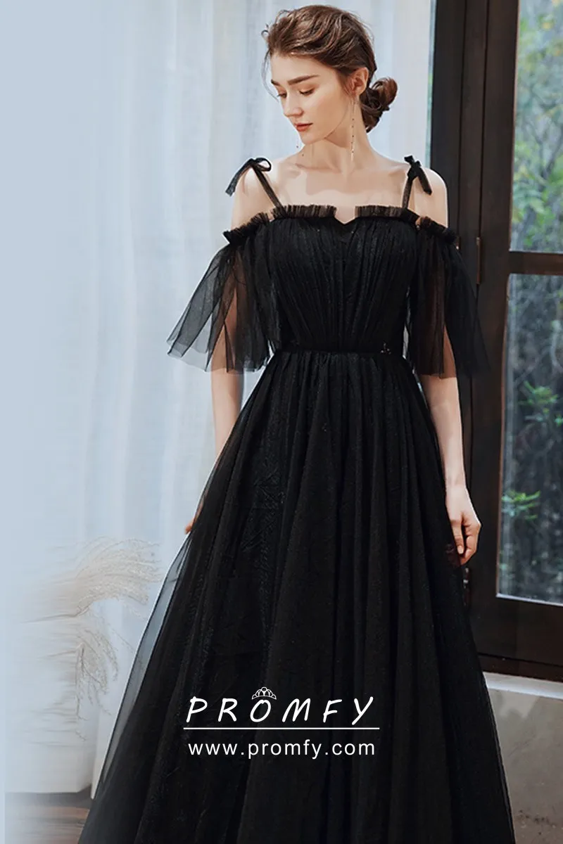 Cold Shoulder Short Sleeves Prom Dress 