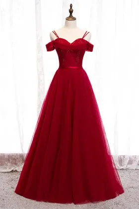 breathtaking sweetheart off the shoulder red prom gown