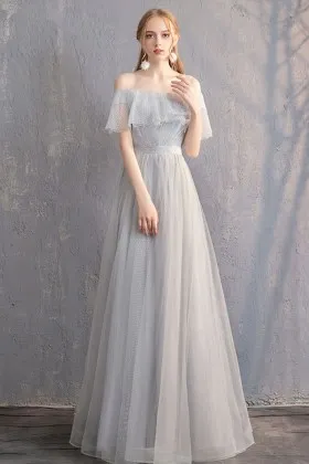 light grey gown