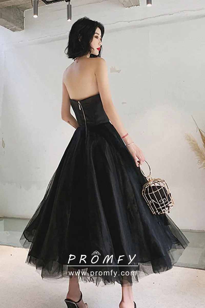 ankle length black dress