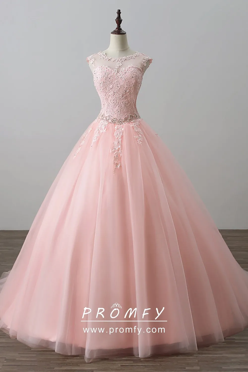 Chic / Beautiful Blushing Pink Beading Rhinestone Sequins Prom Dresses 2023 Ball  Gown Spaghetti Straps Sleeveless Backless