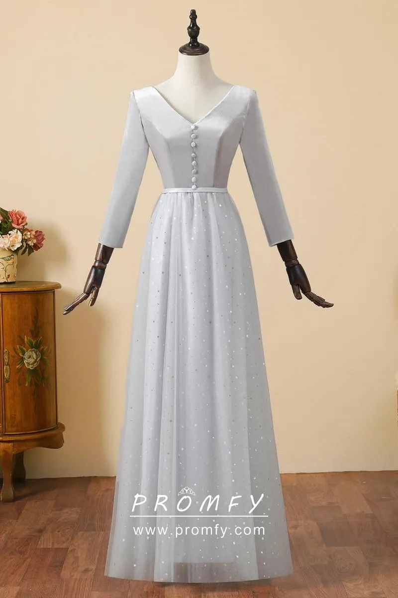 Round Neck Glitter Tulle Mother of the Bride Dresses main image 1