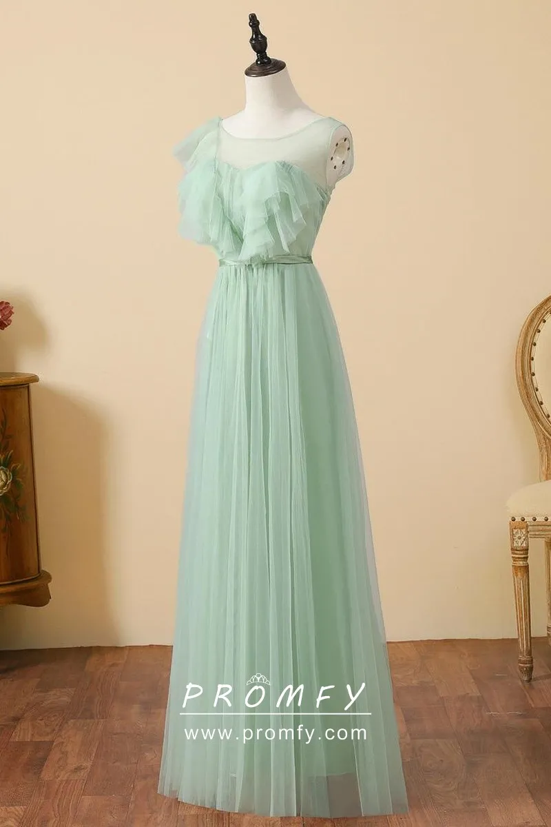 mint green gown