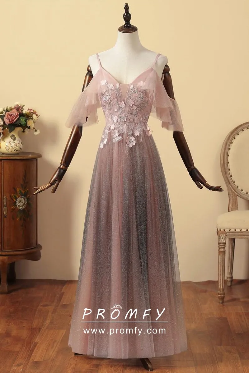 cold shoulder gradient dress