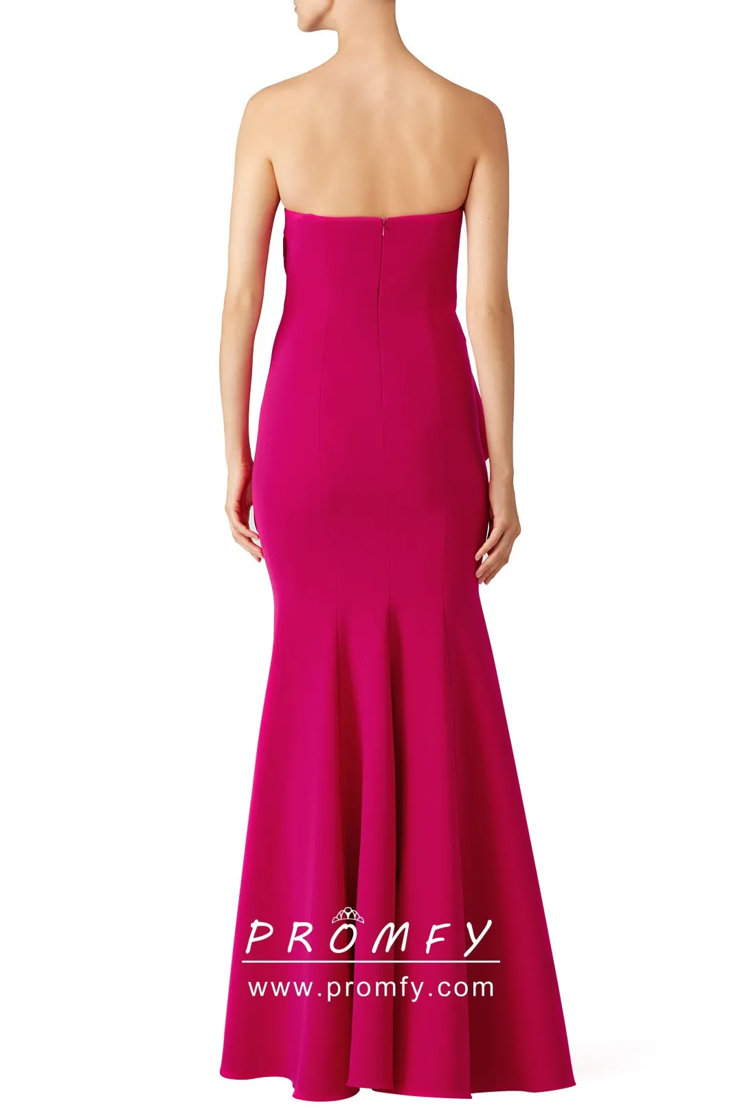 fuchsia strapless dress