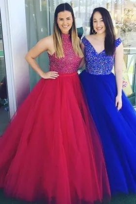 Amazing diamond bodice and tulle skirt designer ball gown
