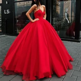 Gorgeous red strapless sweetheart designer Quinceaera prom ball gown