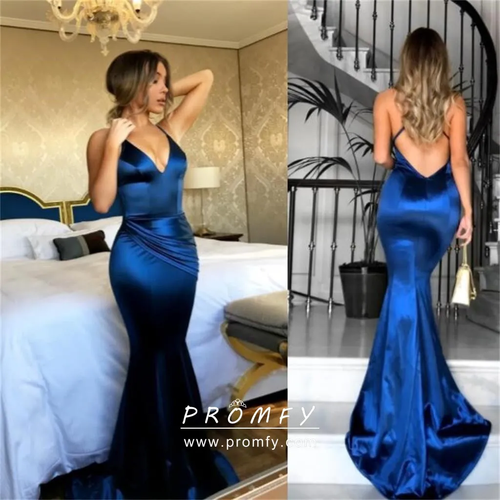 teeze me blue satin mermaid dress – The SheShop (Birmingham)