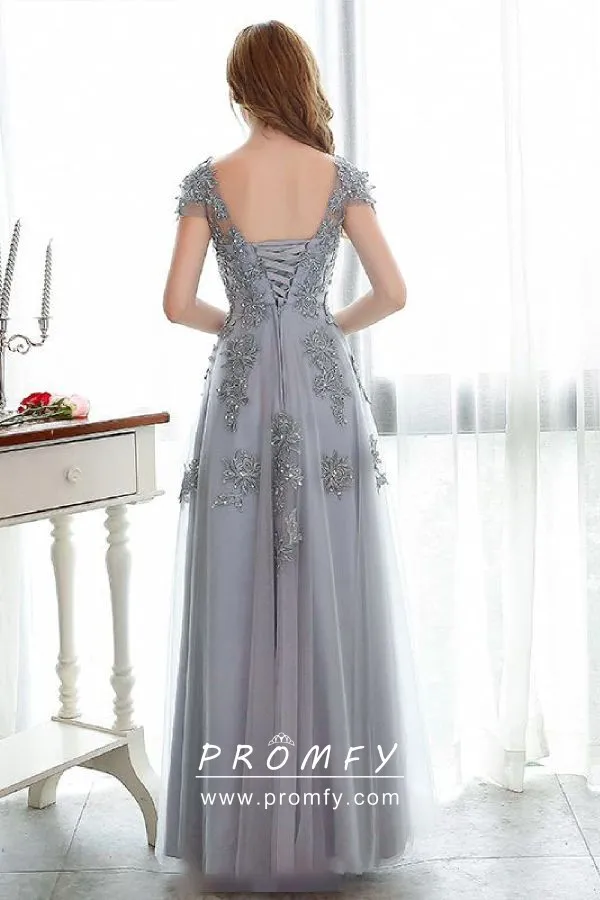 grey wedding guest dress