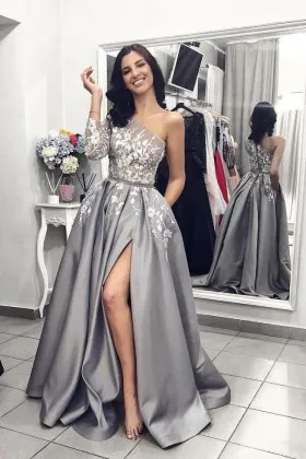 grey grad dresses