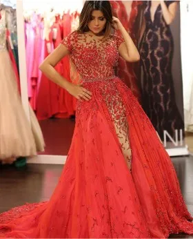 Beaded Red Dresses \u0026 Formal Prom Gowns 