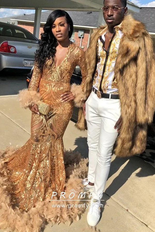 homecoming dress with fur