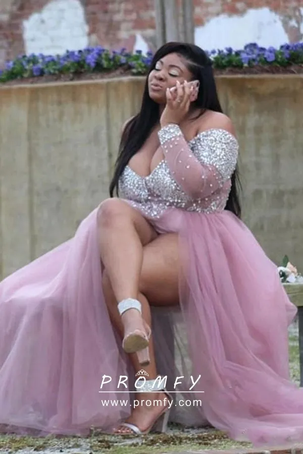 plus size models prom dresses