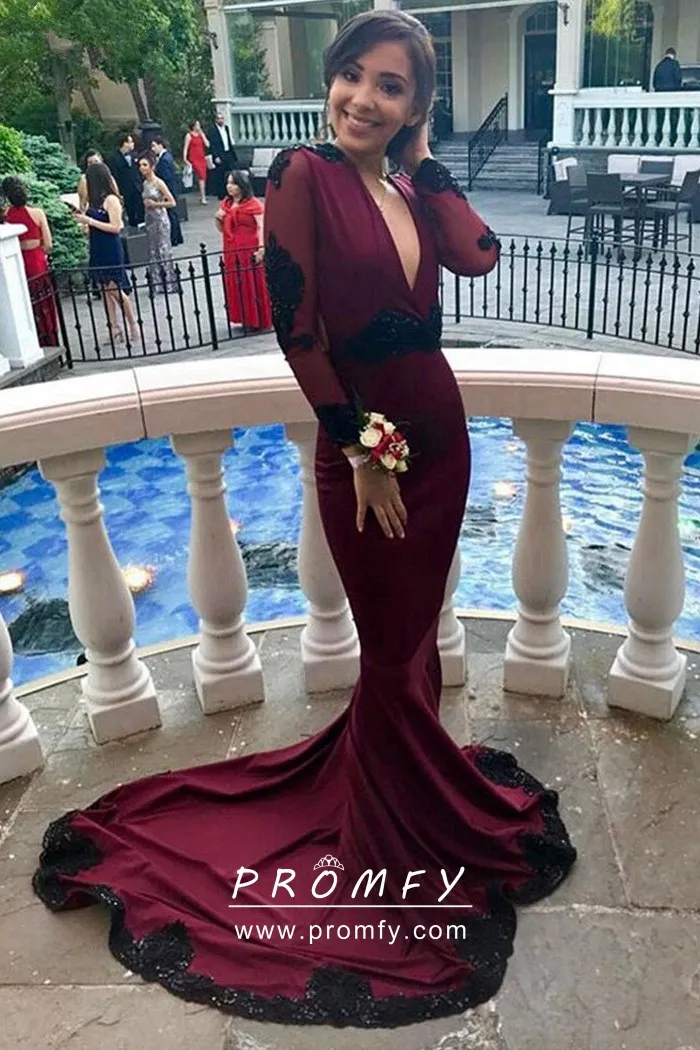 Plum mermaid prom dress Clearance