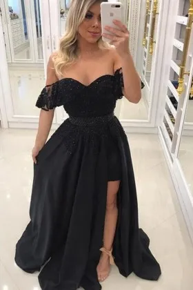 bodycon slit prom dress