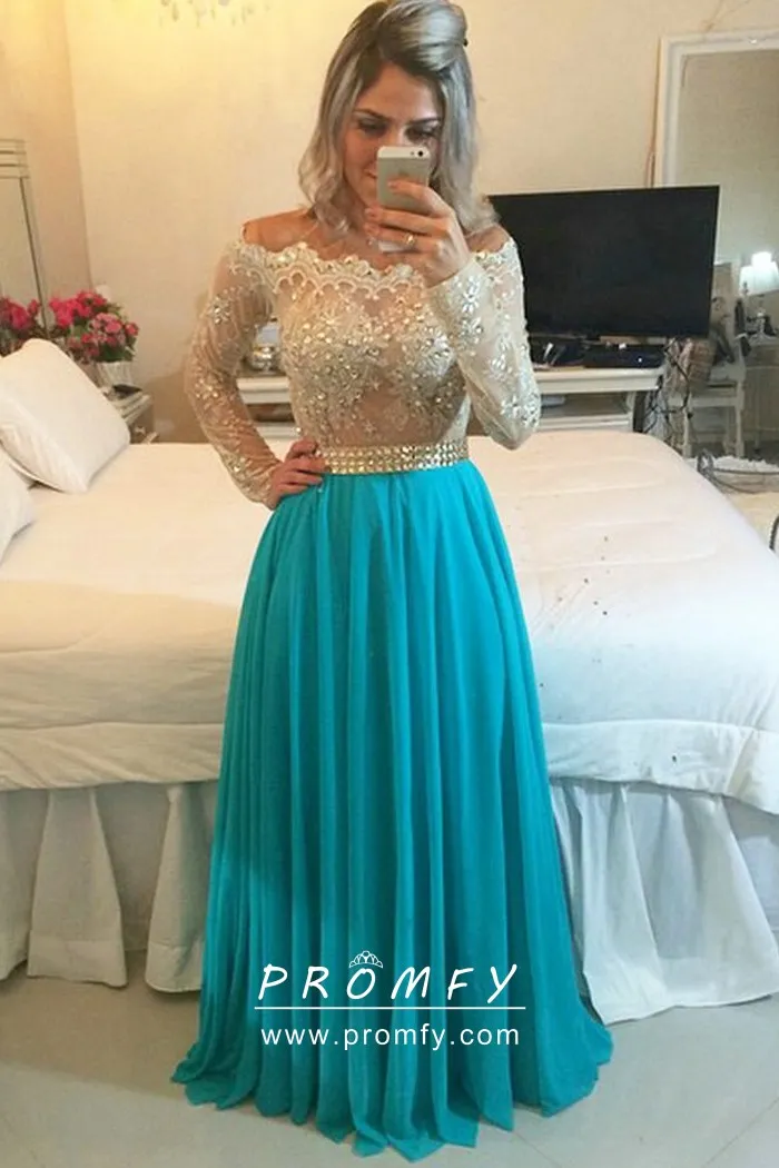 Nude Lace Top \u0026 Turquoise Bottom Two 