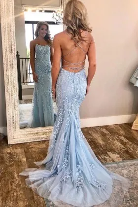 ice blue formal evening gown