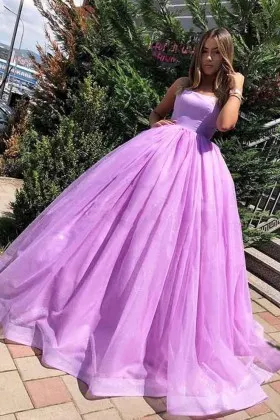 fashion lilac satin organza corset Quinceanera gown