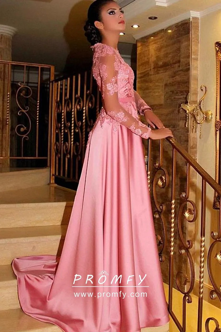 Timeless Pink Lace \u0026 Satin Long Sleeve 