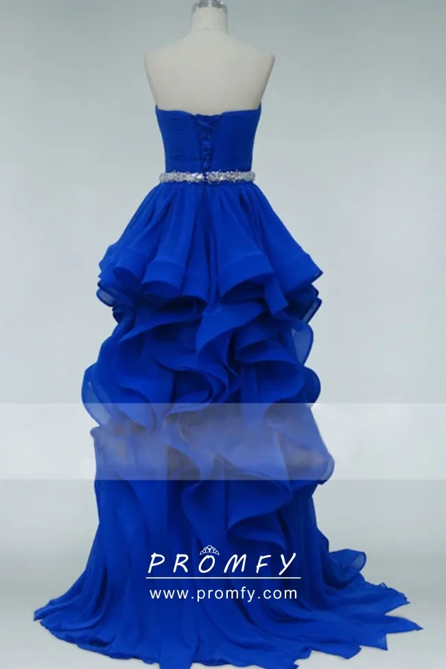 ruffled prom dress