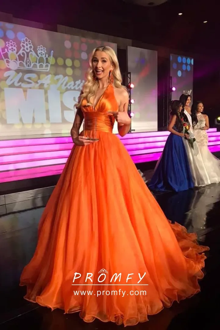 Orange pageant dress Clearance