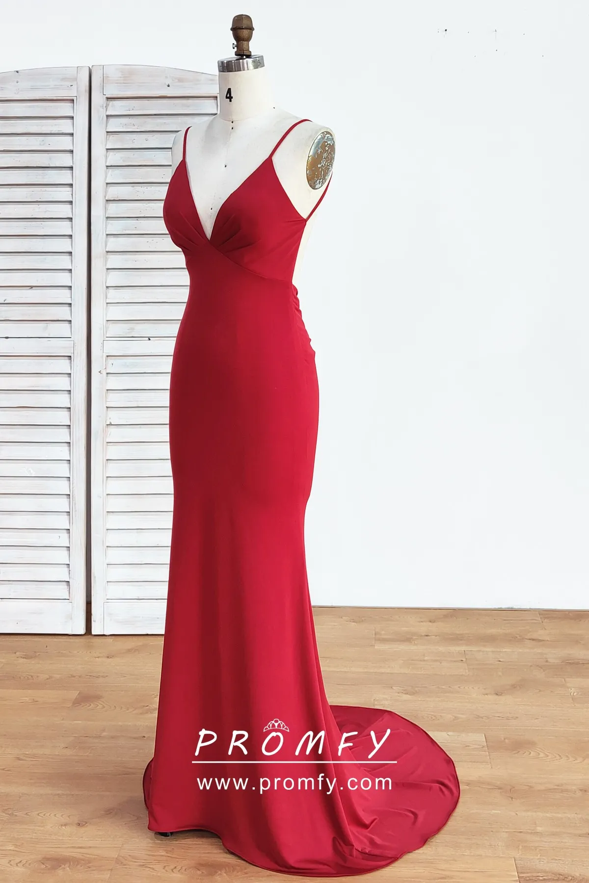 Flare Jersey Formal Dress 