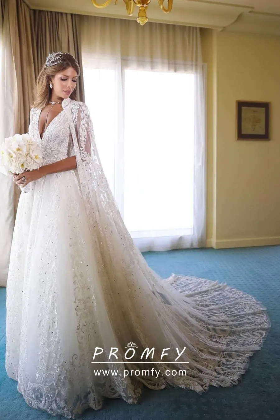 high neck bridal dress