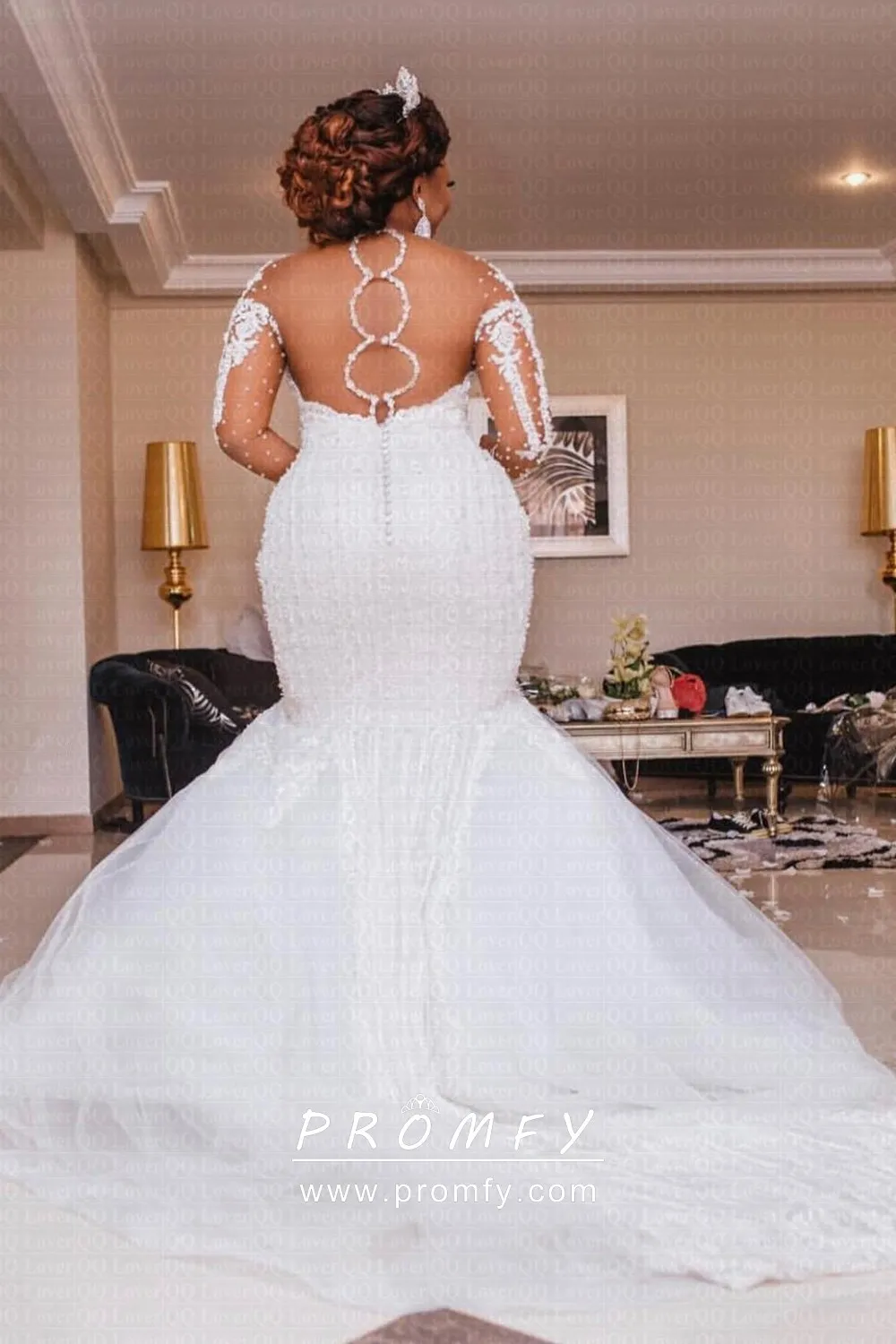 shoulder Trumpet Wedding Dress 