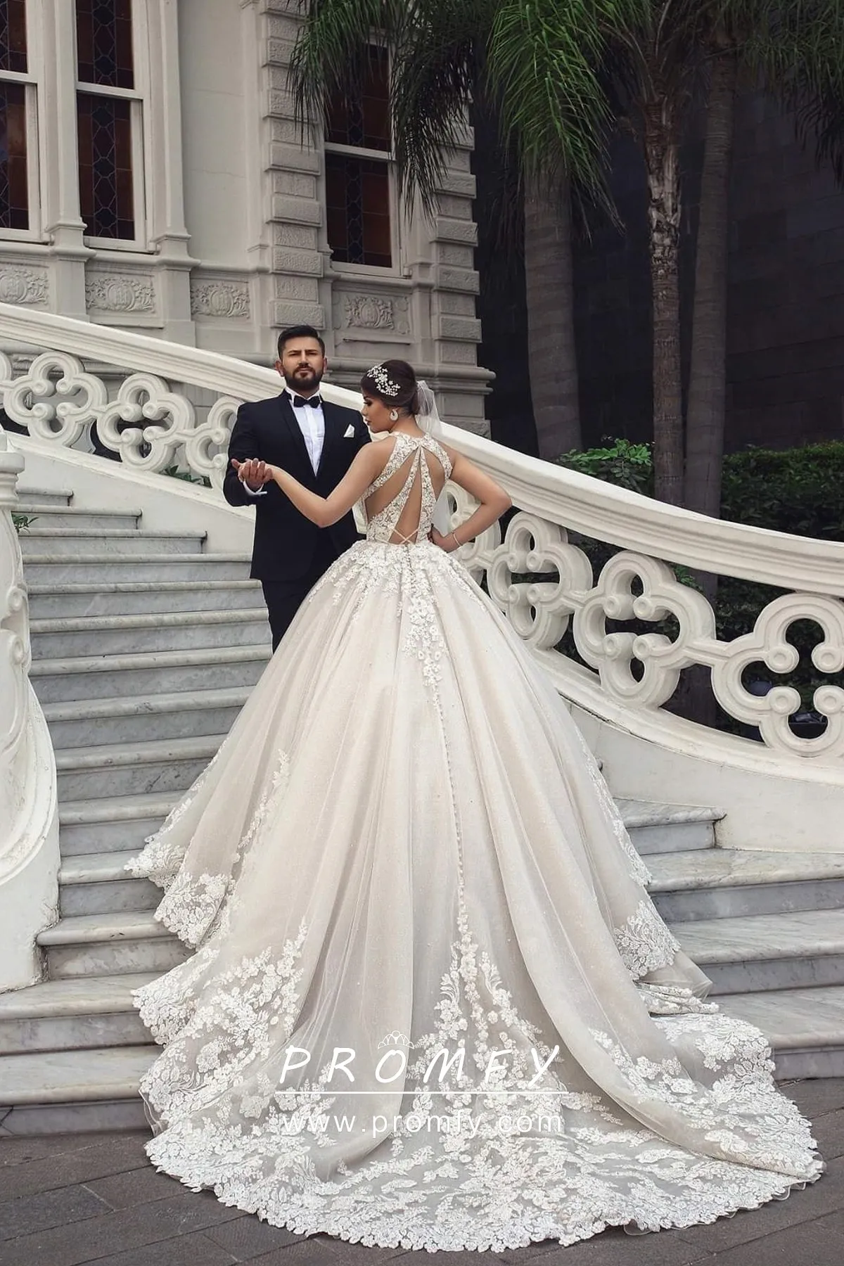 Timeless 3D Floral Lace Ball Gown 