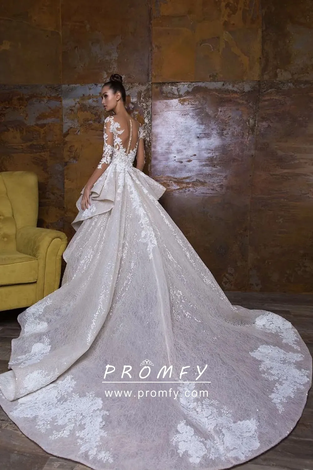 ★BAU by Bride And You★ BAILEE Shirt layered mermaid long d BRIDE AND YOU