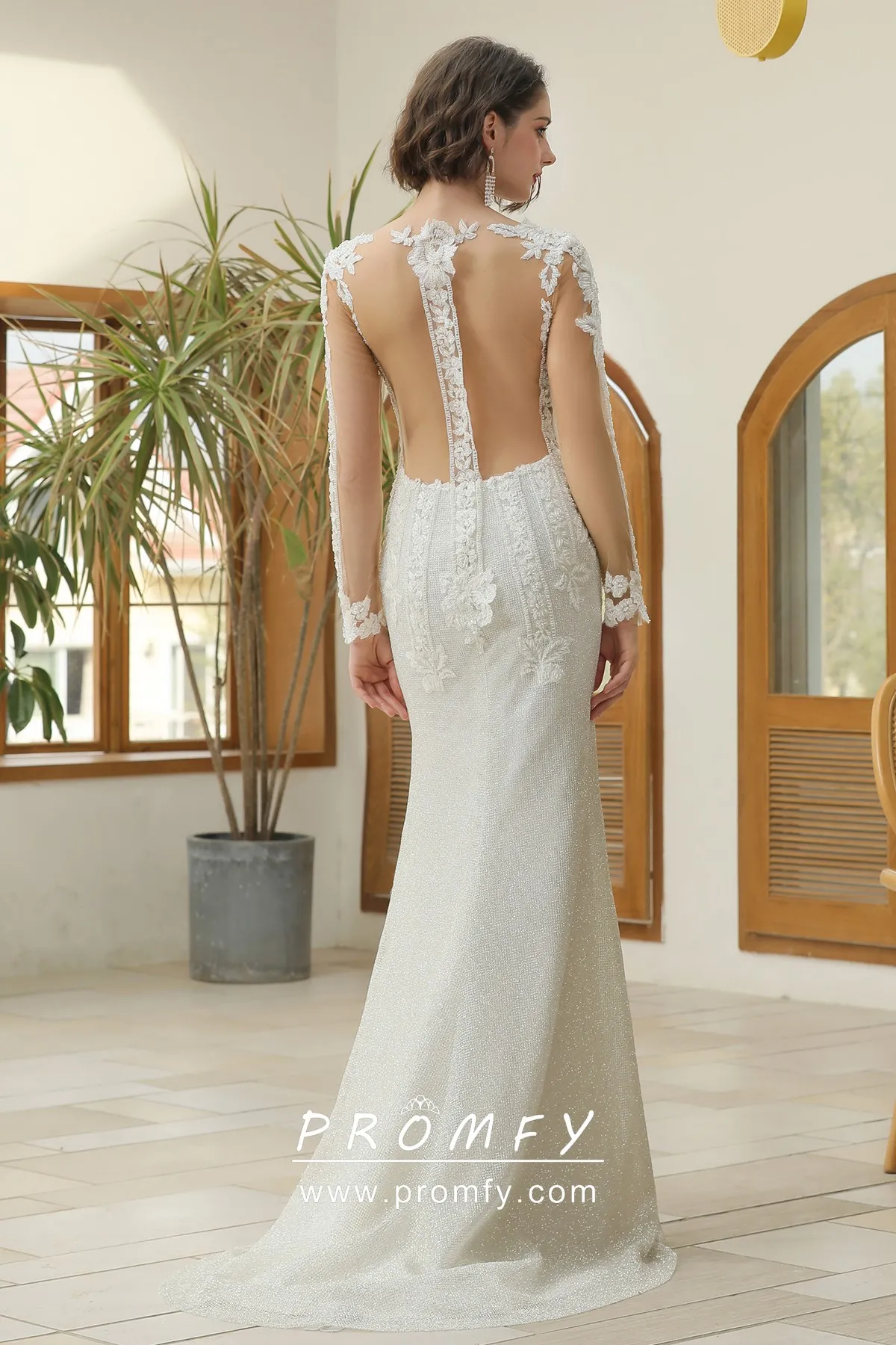 Long Sleeves Mermaid Wedding Dress 