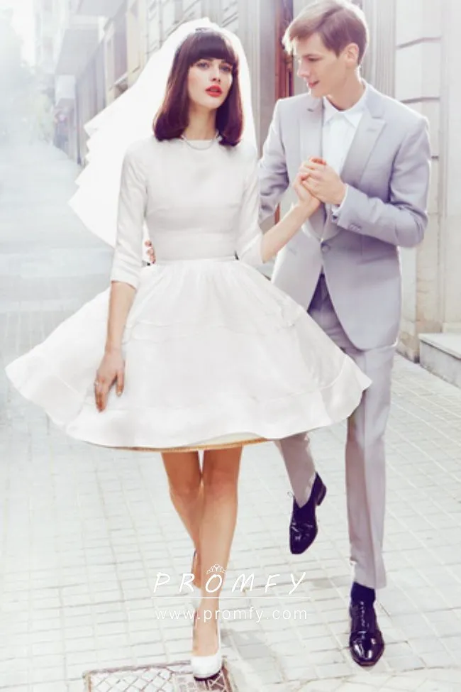 bridal satin short dresses