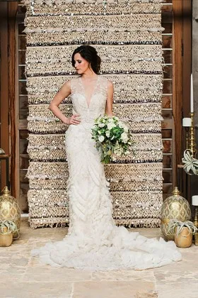 slim fit lace wedding dresses