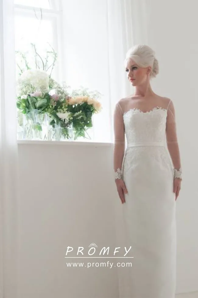 sleek satin wedding dress