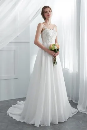 charming beaded lace organza destination bridal dress