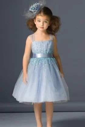 flower girl dress dusty blue