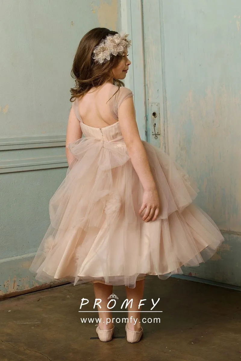 flower girl dresses in champagne