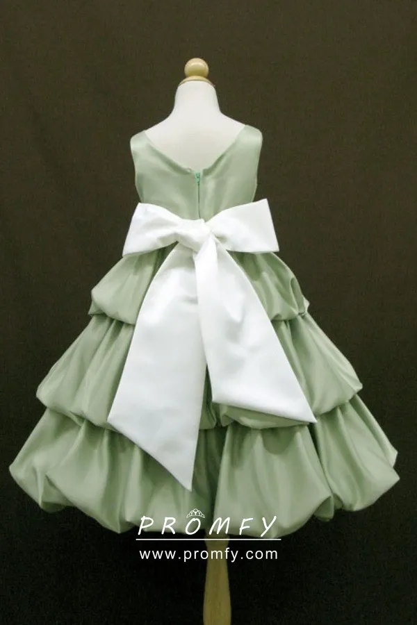 sage green flower girl