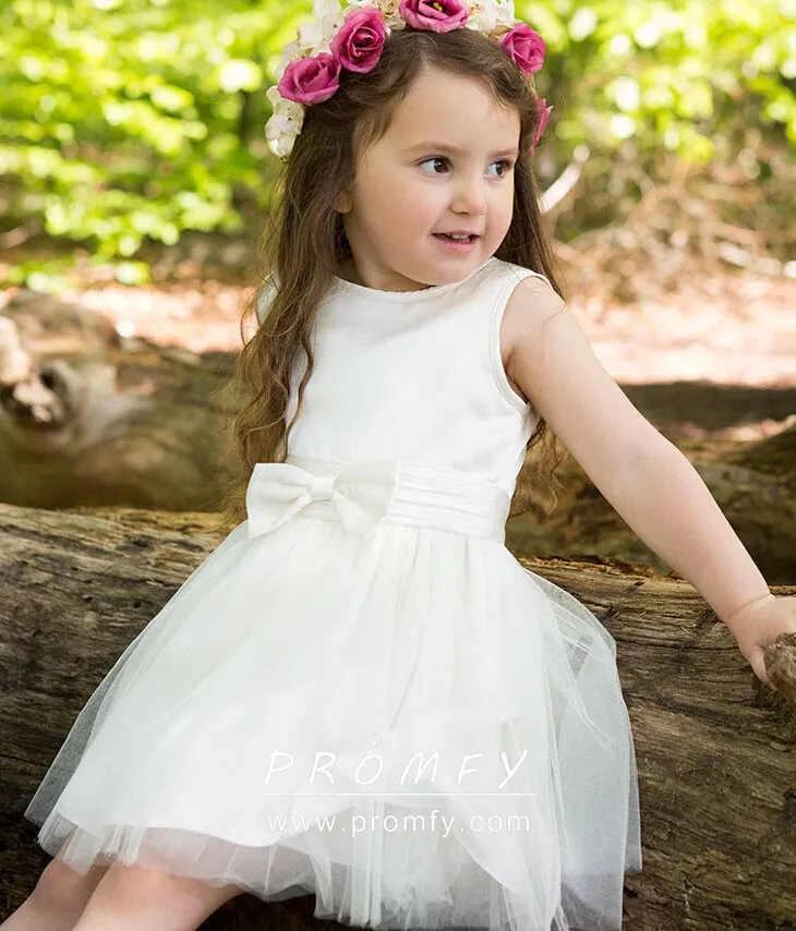 2t white flower girl dress