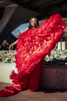 amazing red prom dress