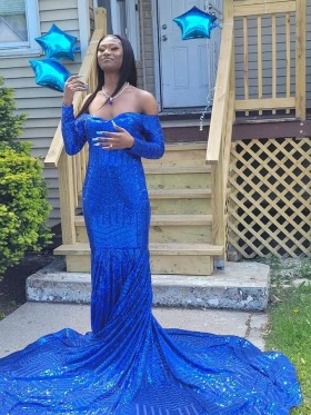 Amazing blue prom dress 2021