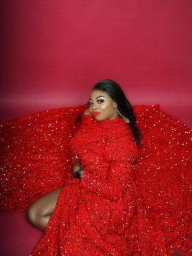 beautiful and elegant red dress