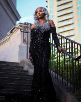 black sequin prom dress 2022