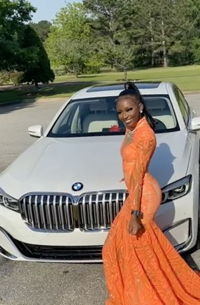 orange sequin prom dress 2022