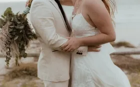 gorgeous wedding dress with spaghetti straps